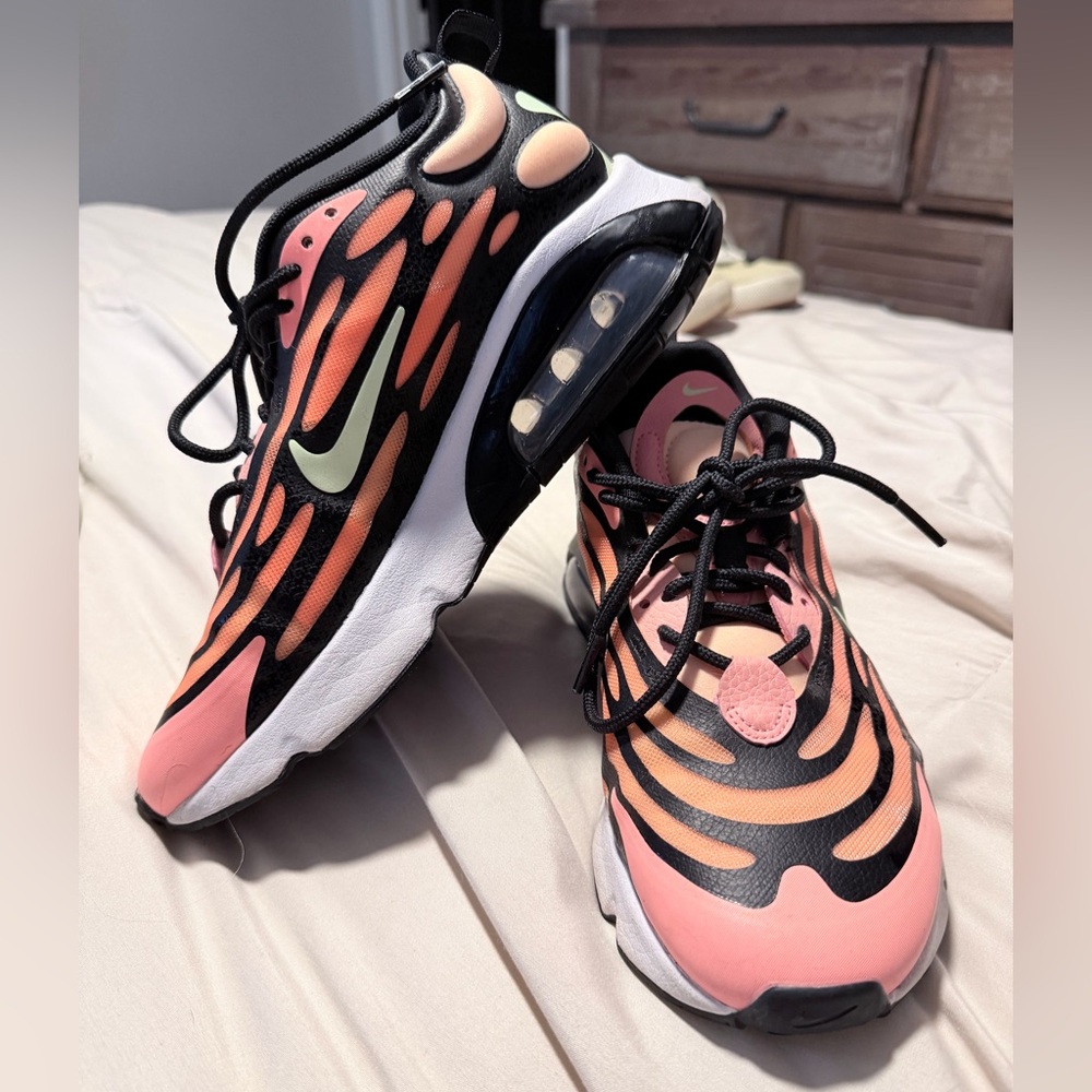 Nike Black and Orange Air Max Shoes